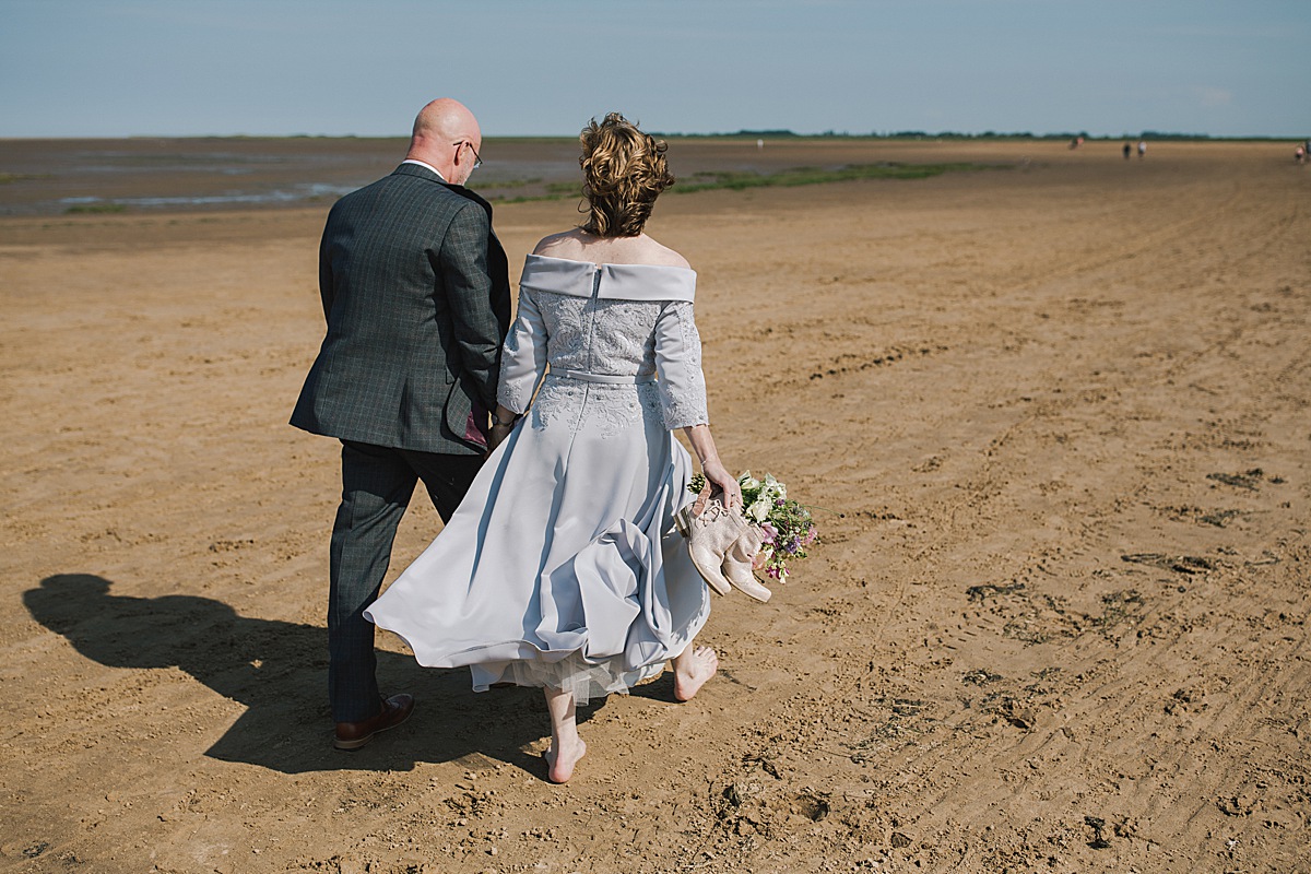 Marrying again in later life intimate seaside wedding  - A Dove Grey Dress + Fish and Chip Seaside Supper for a Couple Marrying Again in Life and their Charming, Intimate Family Wedding