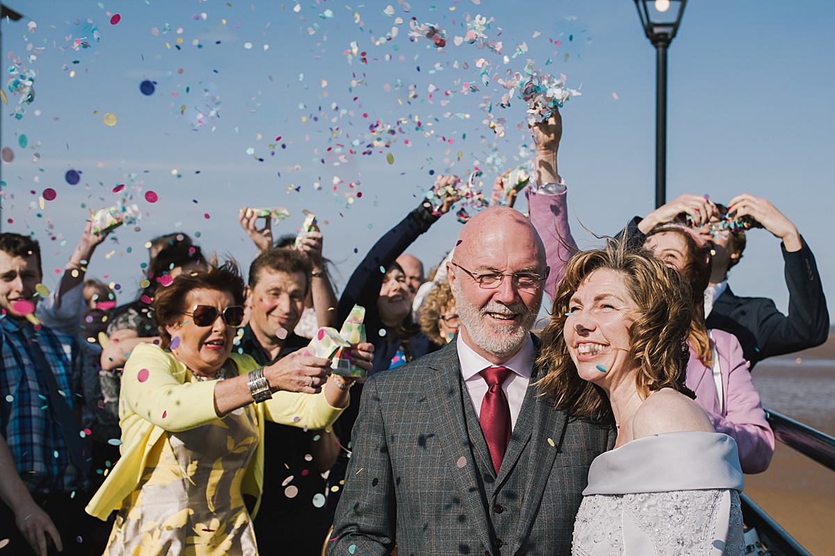 Marrying again in later life intimate seaside wedding  - A Dove Grey Dress + Fish and Chip Seaside Supper for a Couple Marrying Again in Life and their Charming, Intimate Family Wedding