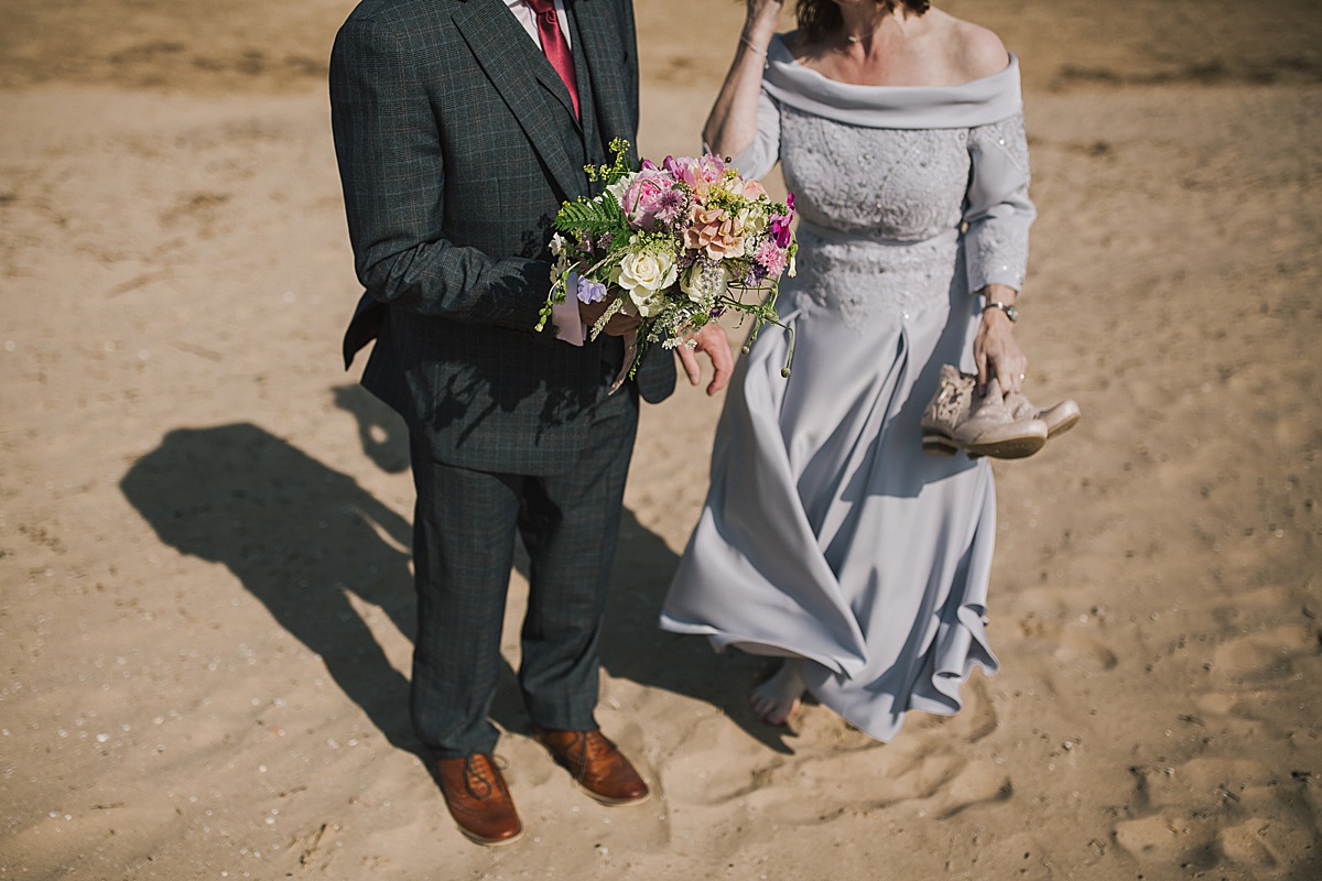 Marrying again in later life intimate seaside wedding  - A Dove Grey Dress + Fish and Chip Seaside Supper for a Couple Marrying Again in Life and their Charming, Intimate Family Wedding