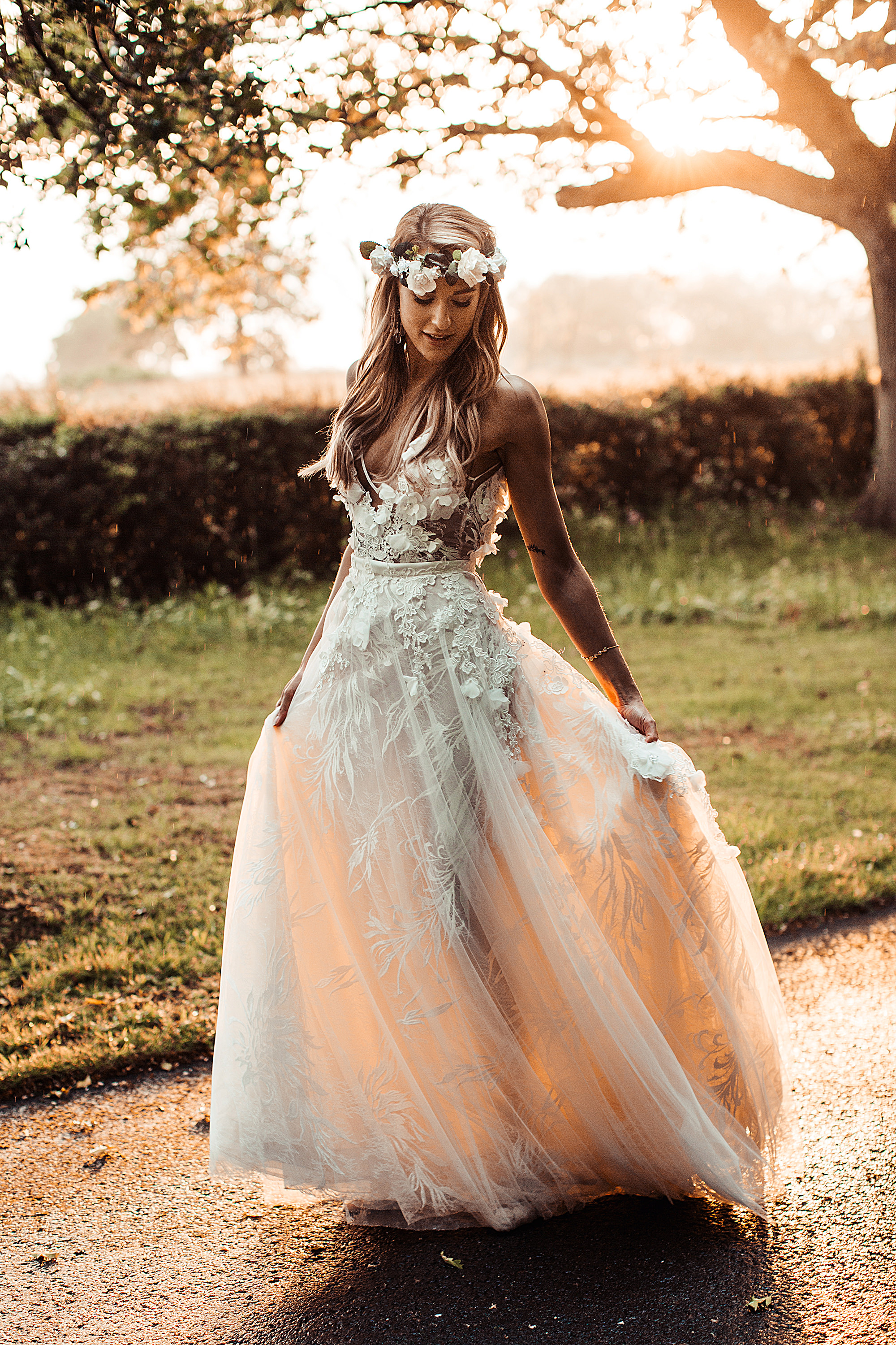 Riki Dalal dress Spring boho wedding  - A Riki Dalal Dress with 3D Flowers + a Wedding Full of Dreamcatchers + Boho Vibes