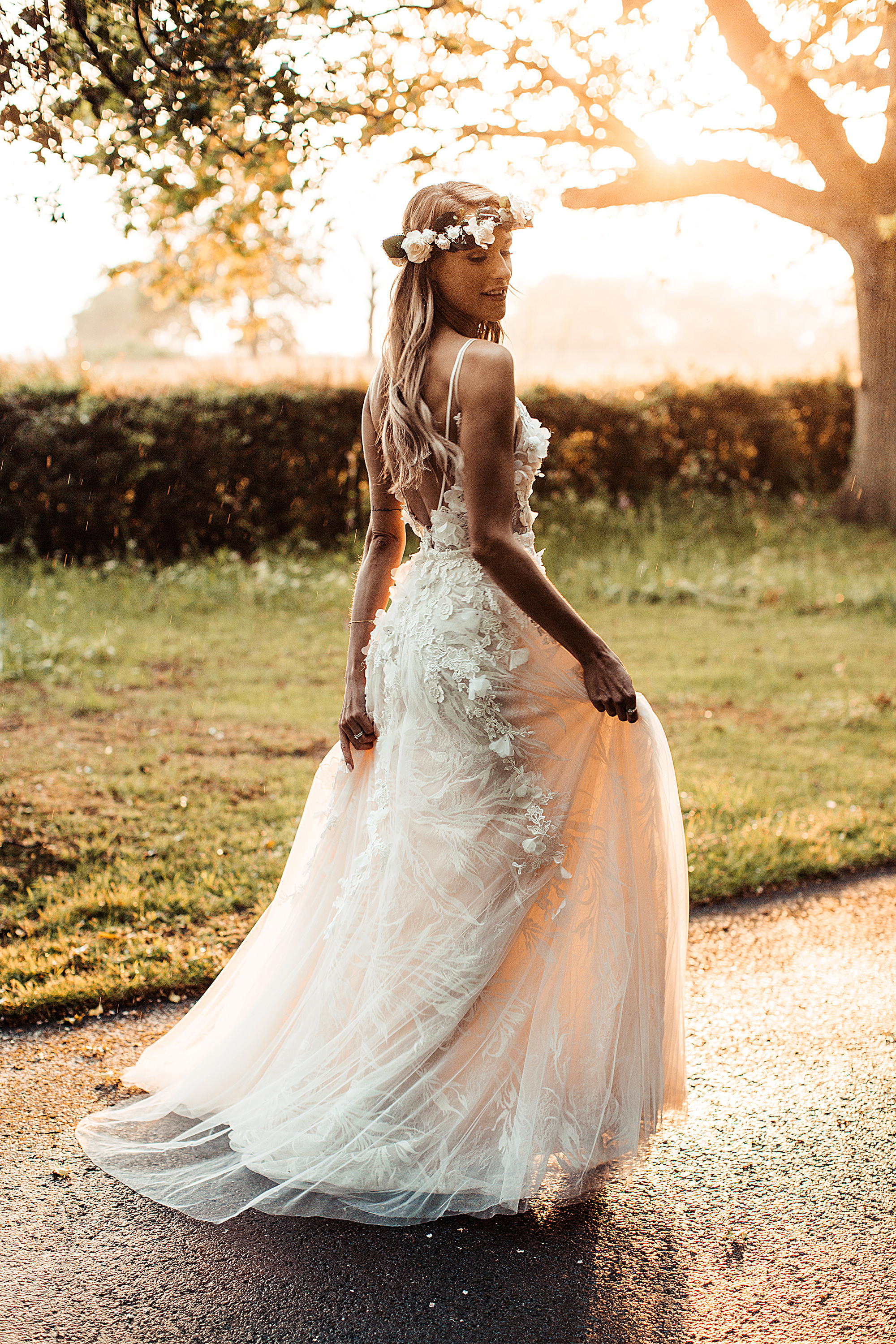 Riki Dalal dress Spring boho wedding  - A Riki Dalal Dress with 3D Flowers + a Wedding Full of Dreamcatchers + Boho Vibes