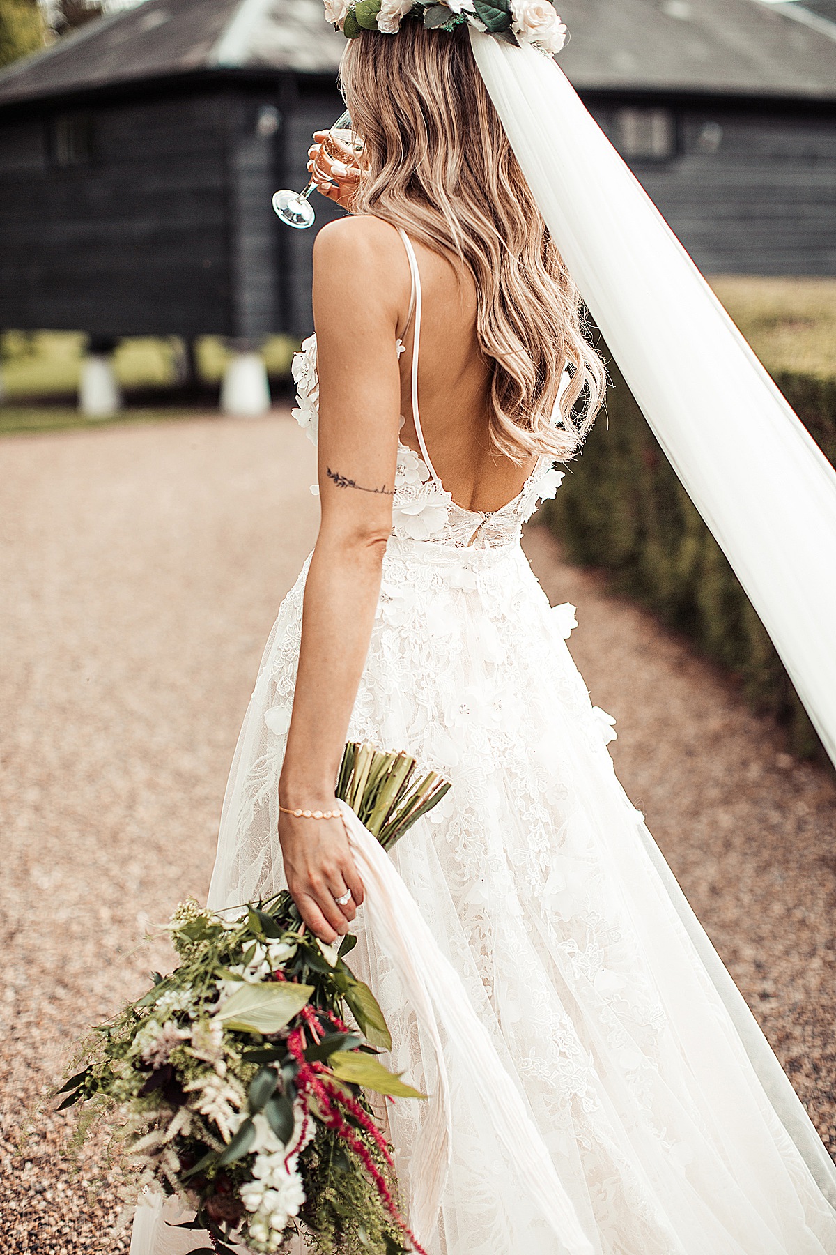 Riki Dalal dress Spring boho wedding  - A Riki Dalal Dress with 3D Flowers + a Wedding Full of Dreamcatchers + Boho Vibes