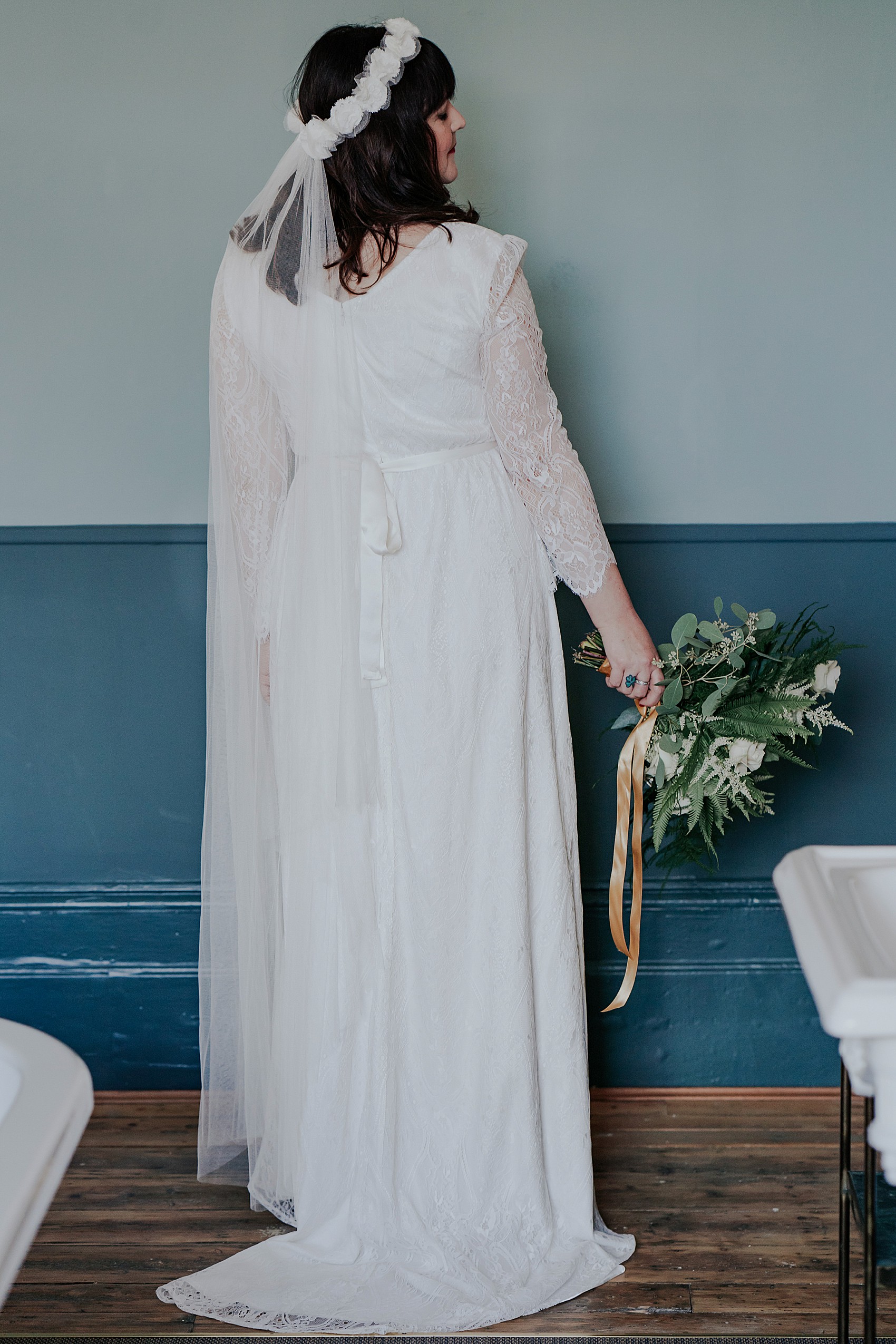 South London pub wedding Indiebride dress 13