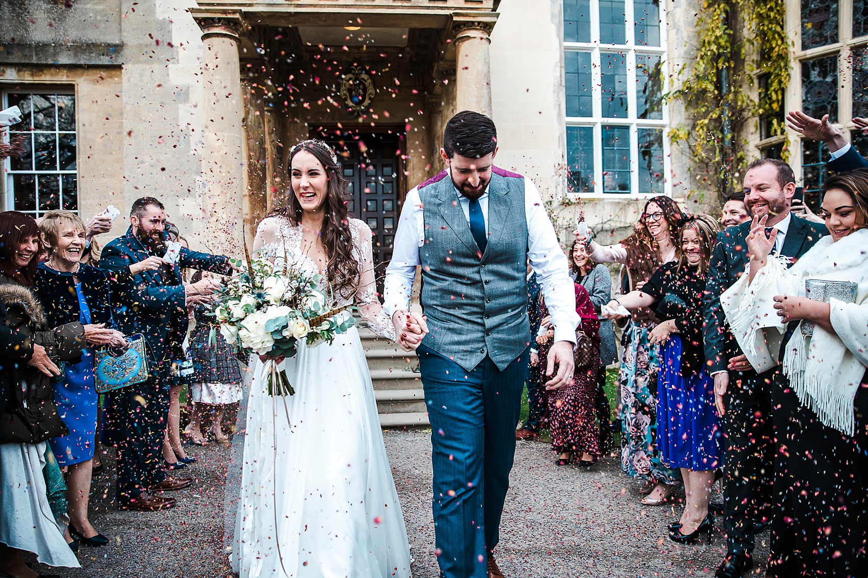 Suzanne Neville Elegance for a Festive and Cosy Luxe Winter Wedding at Elmore Court 6 Suzanne Neville bride Elmore Court wedding 22