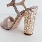 Freya Rose London mother of pearl high heel wedding shoes