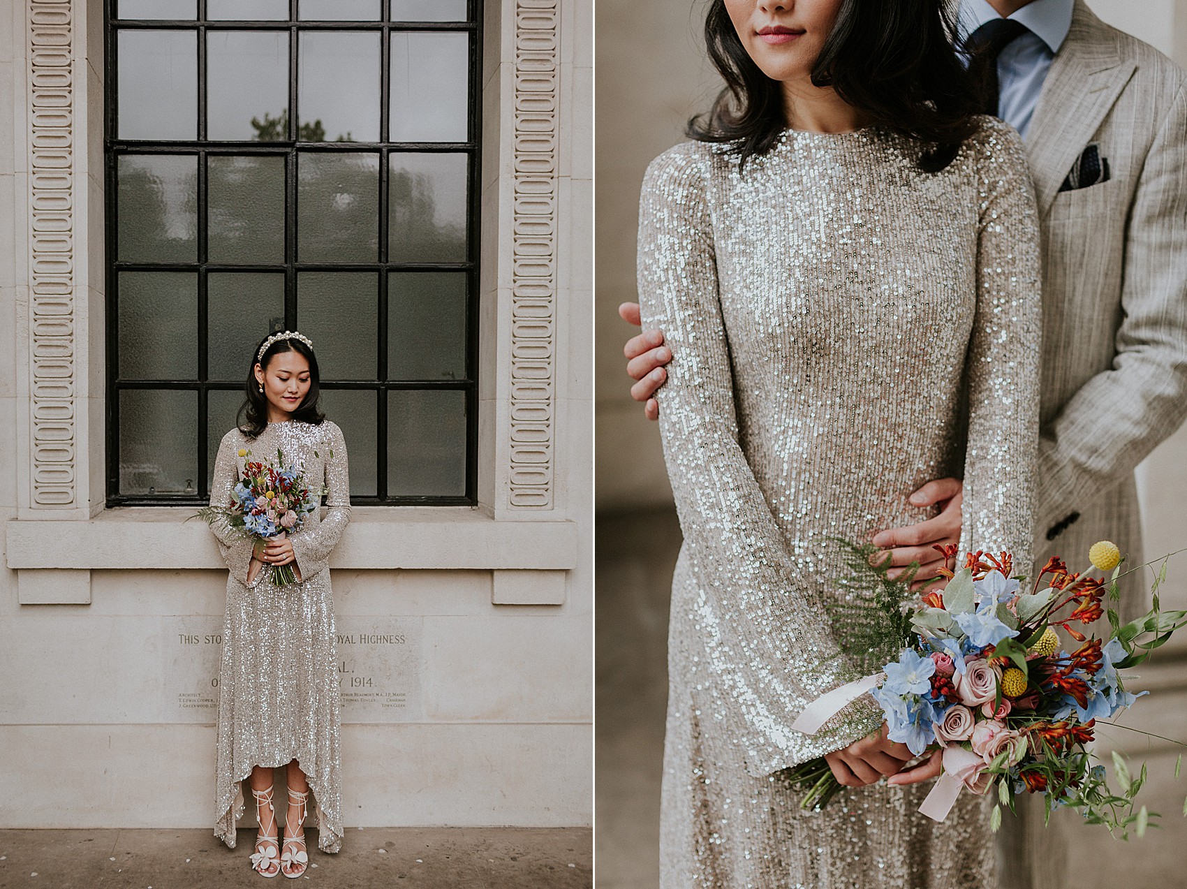 19 Galvan London sequin wedding dress