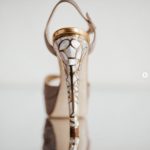 Freya Rose London mother of pearl high heel wedding shoes