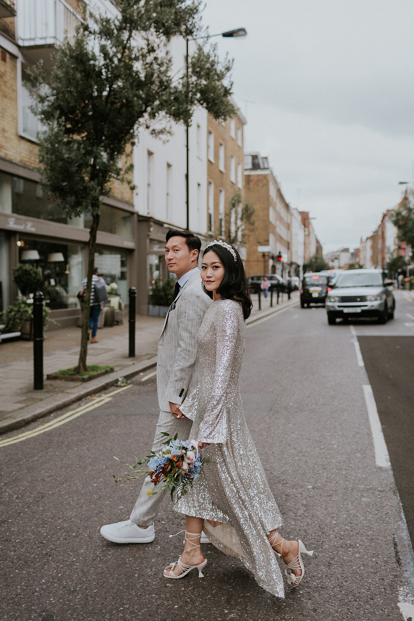 23 Galvan London sequin wedding dress