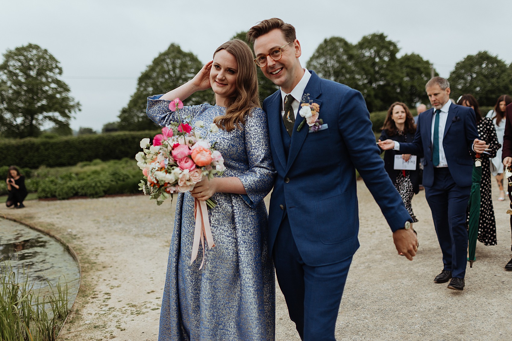 26.Blue wedding dress modern wedding