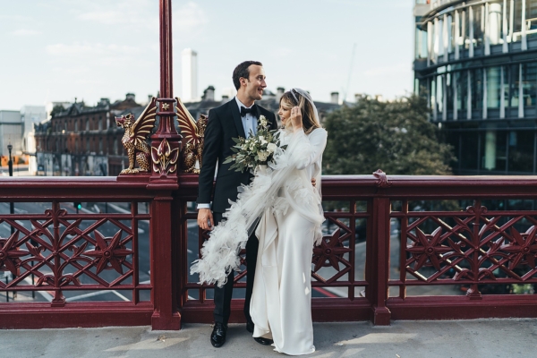 Understated Elegance By Halfpenny London For A Sophisticated Black Tie City Wedding