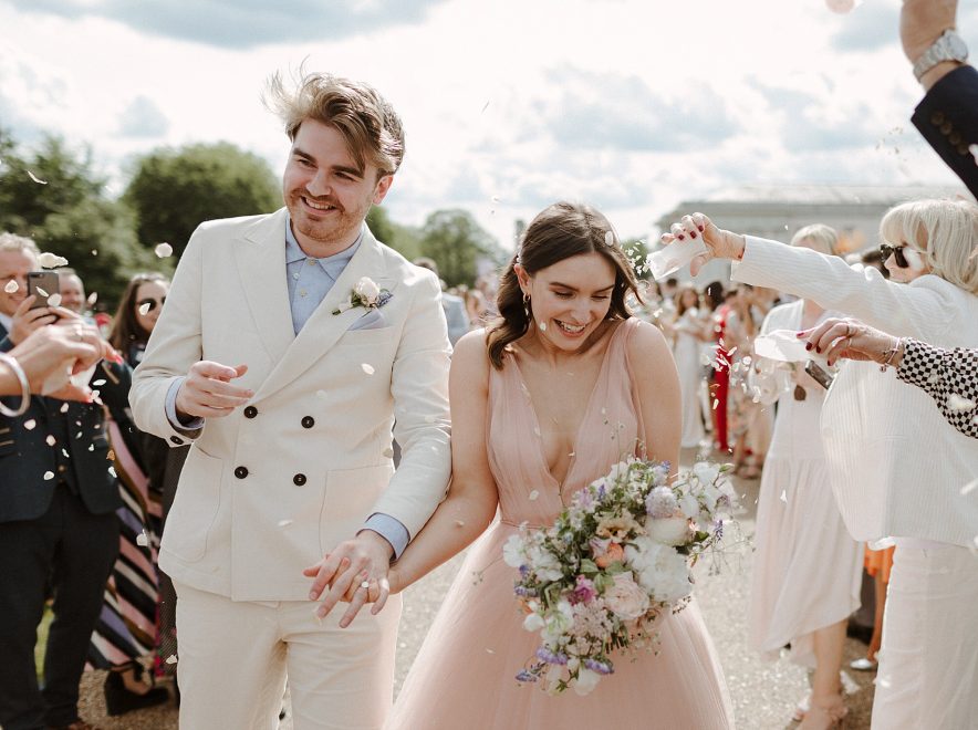 A Pink Tulle Naeem Khan Bridal Gown for Liv Purvis & Her Wedding at Queens House in Greenwich 5 41 Liv Purvis wedding pink tulle dress