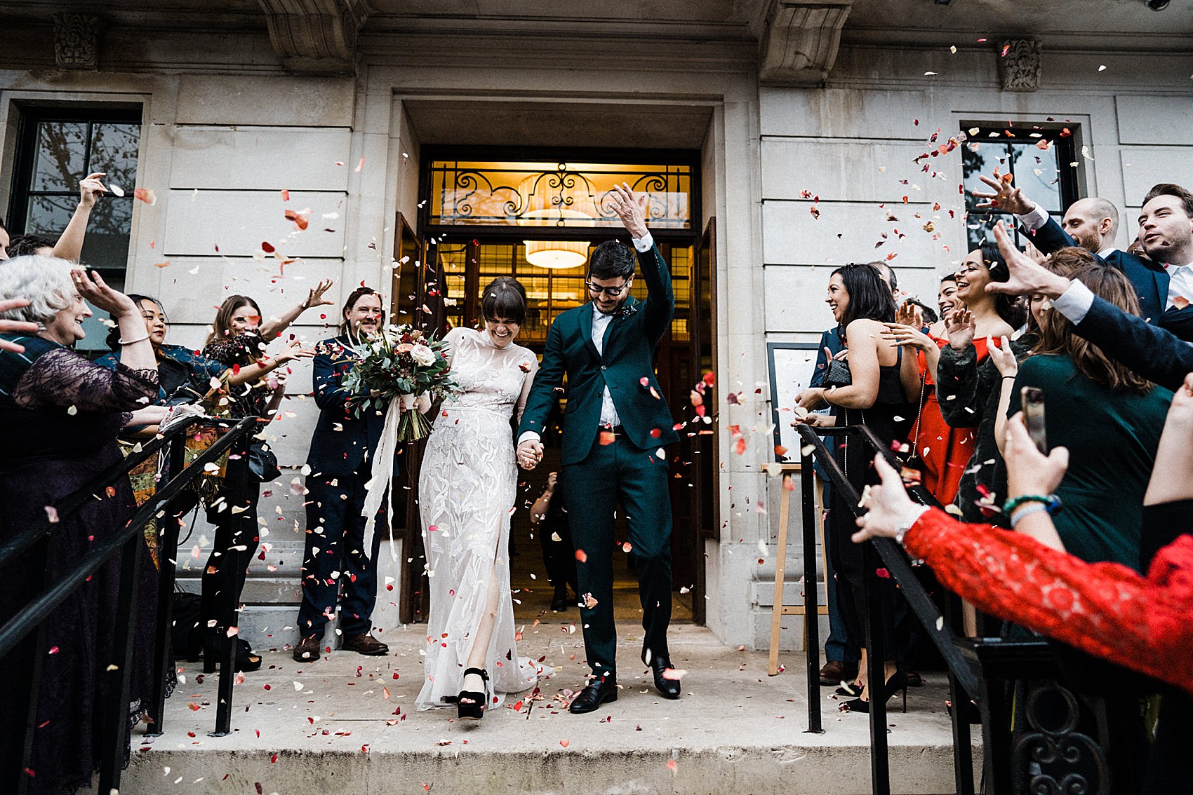 Hermione de Paula bride London pub wedding 18