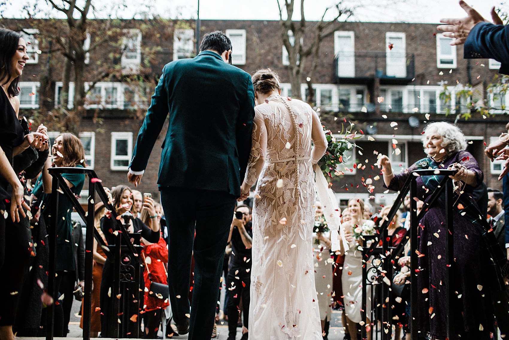 Hermione de Paula bride London pub wedding 19