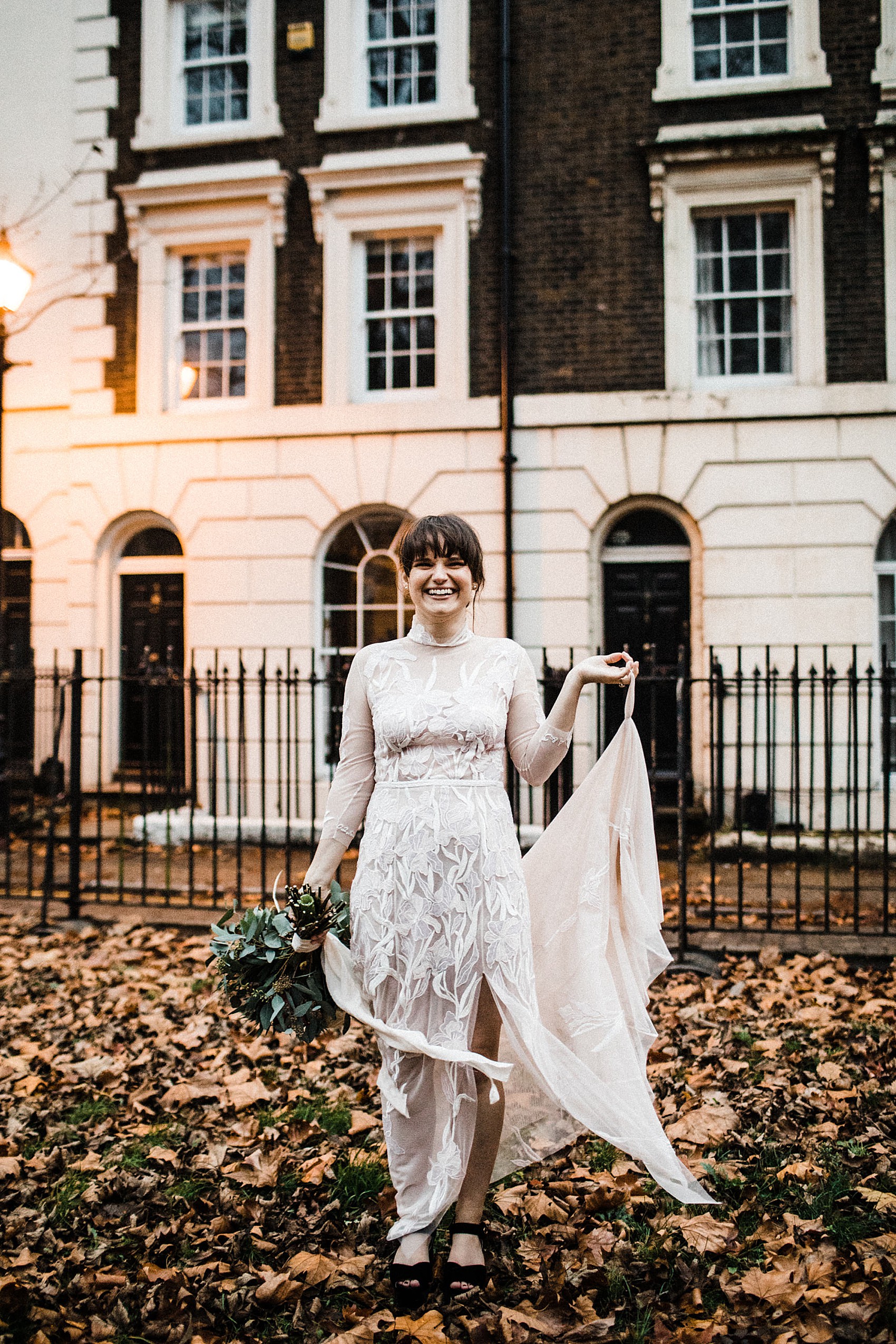 Hermione de Paula bride London pub wedding 35