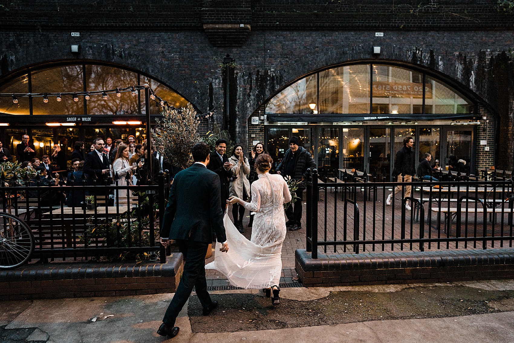 Hermione de Paula bride London pub wedding 43