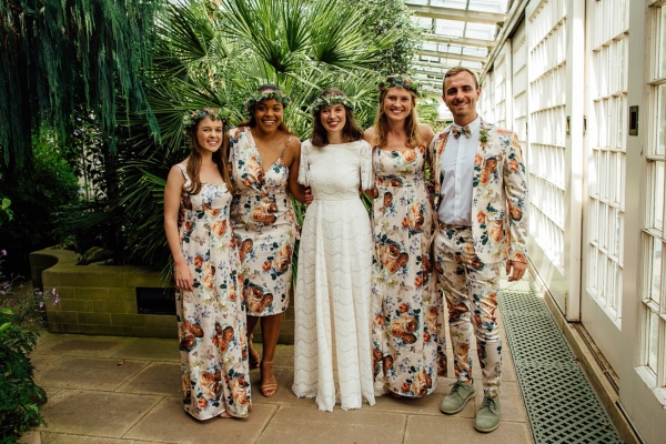 A Botanical Inspired Glasshouse + Warehouse Wedding for a Kate Beaumont Bride & her ‘Brideshumans’