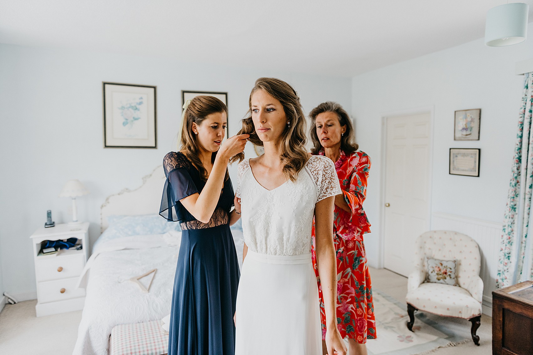 Laure de Sagazan bride wildflower marquee Wiltshire wedding 17