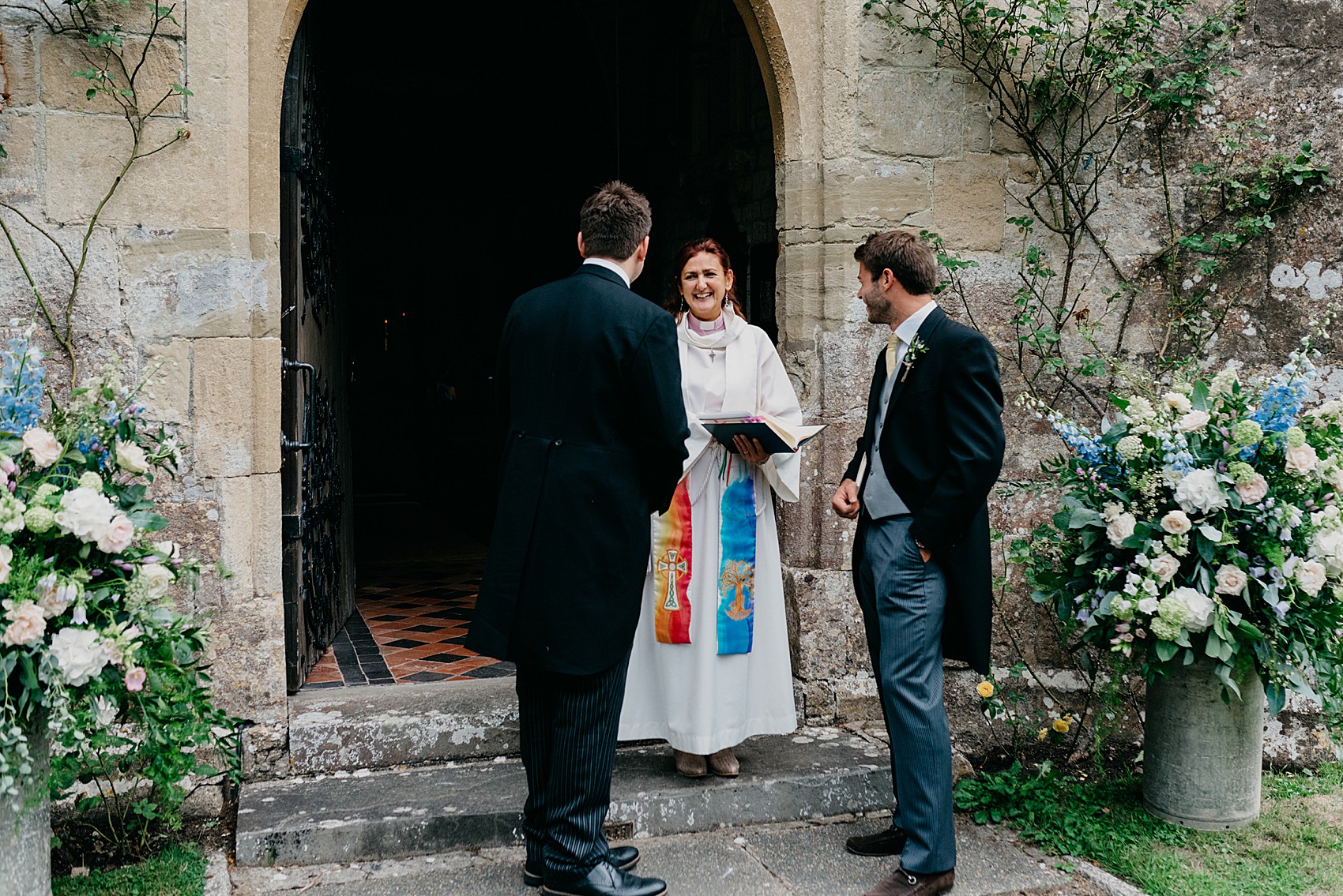 Laure de Sagazan bride wildflower marquee Wiltshire wedding 27