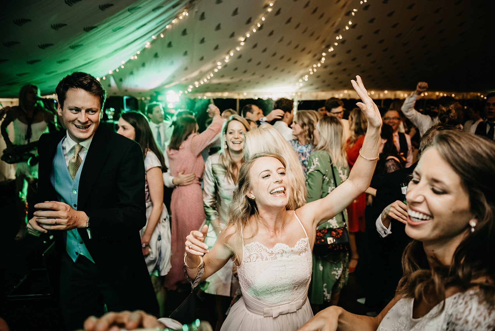 Laure de Sagazan bride wildflower marquee Wiltshire wedding 38