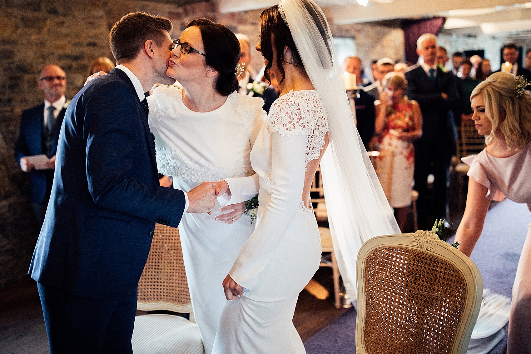 Mother of the bride in white