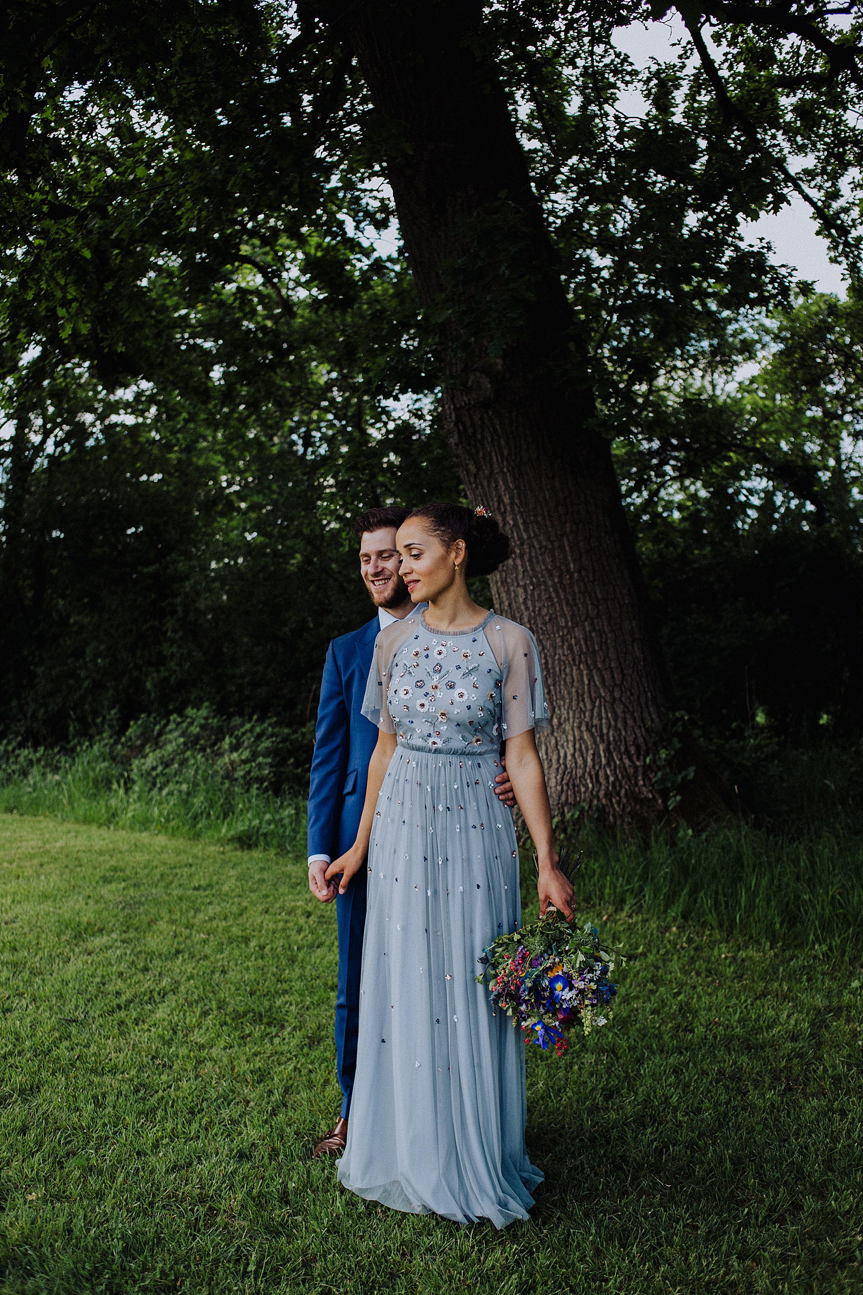 24 Phase Eight pale blue wedding dress