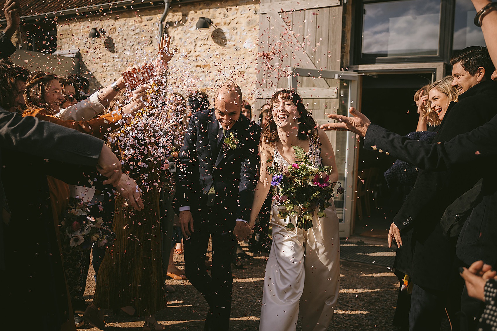 32 Bride in trousers River Cottage Wedding