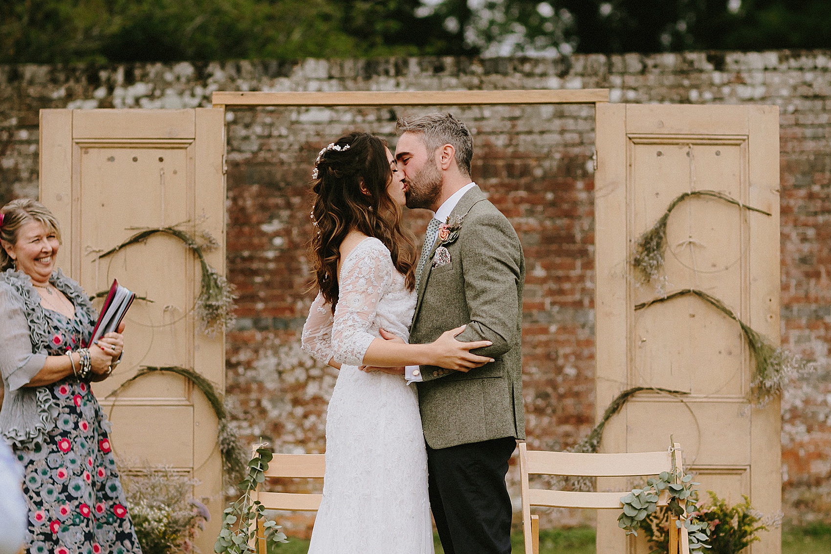 A Festival Wedding With Colourful Smoke Bombs, Wild Flowers + a