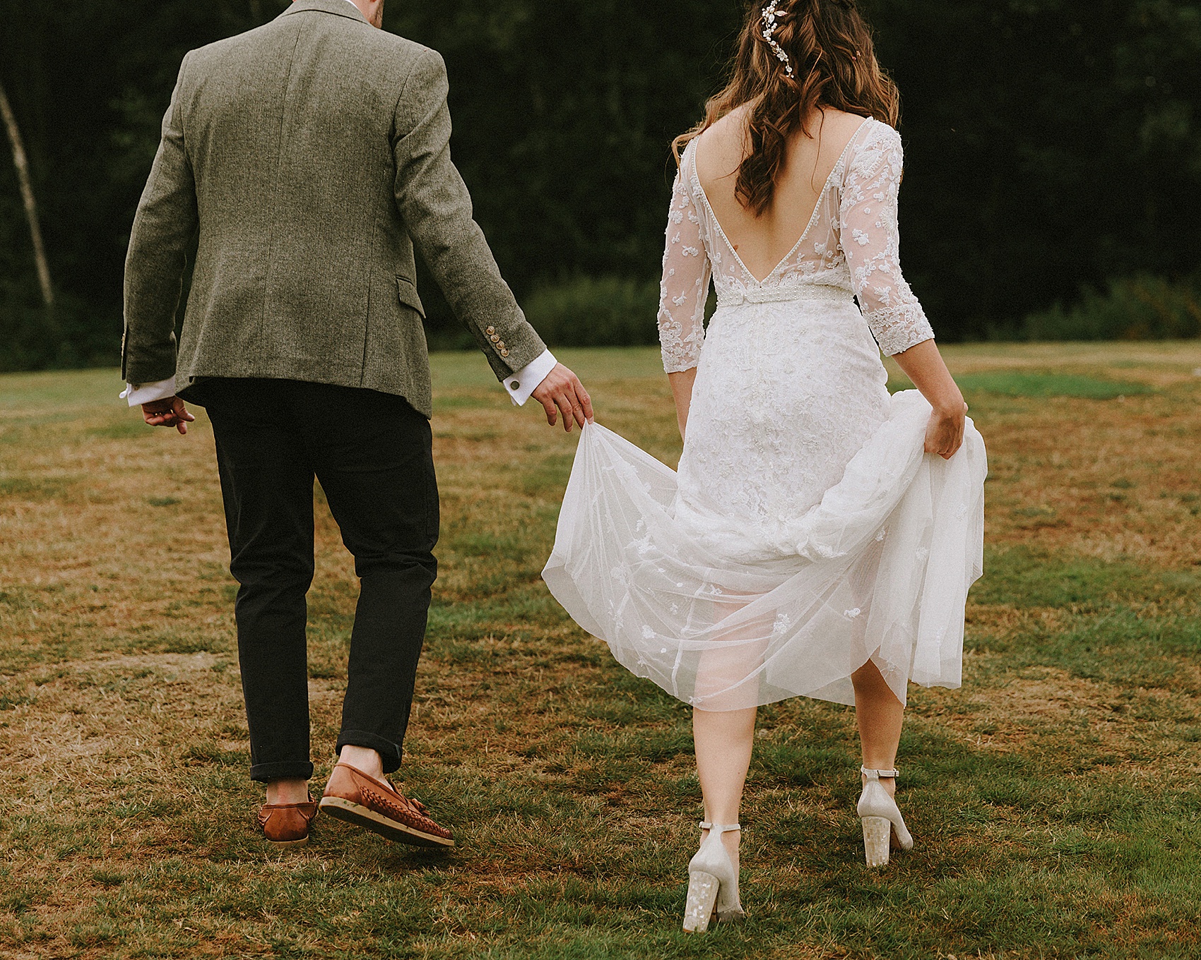 A Festival Wedding With Colourful Smoke Bombs, Wild Flowers + a