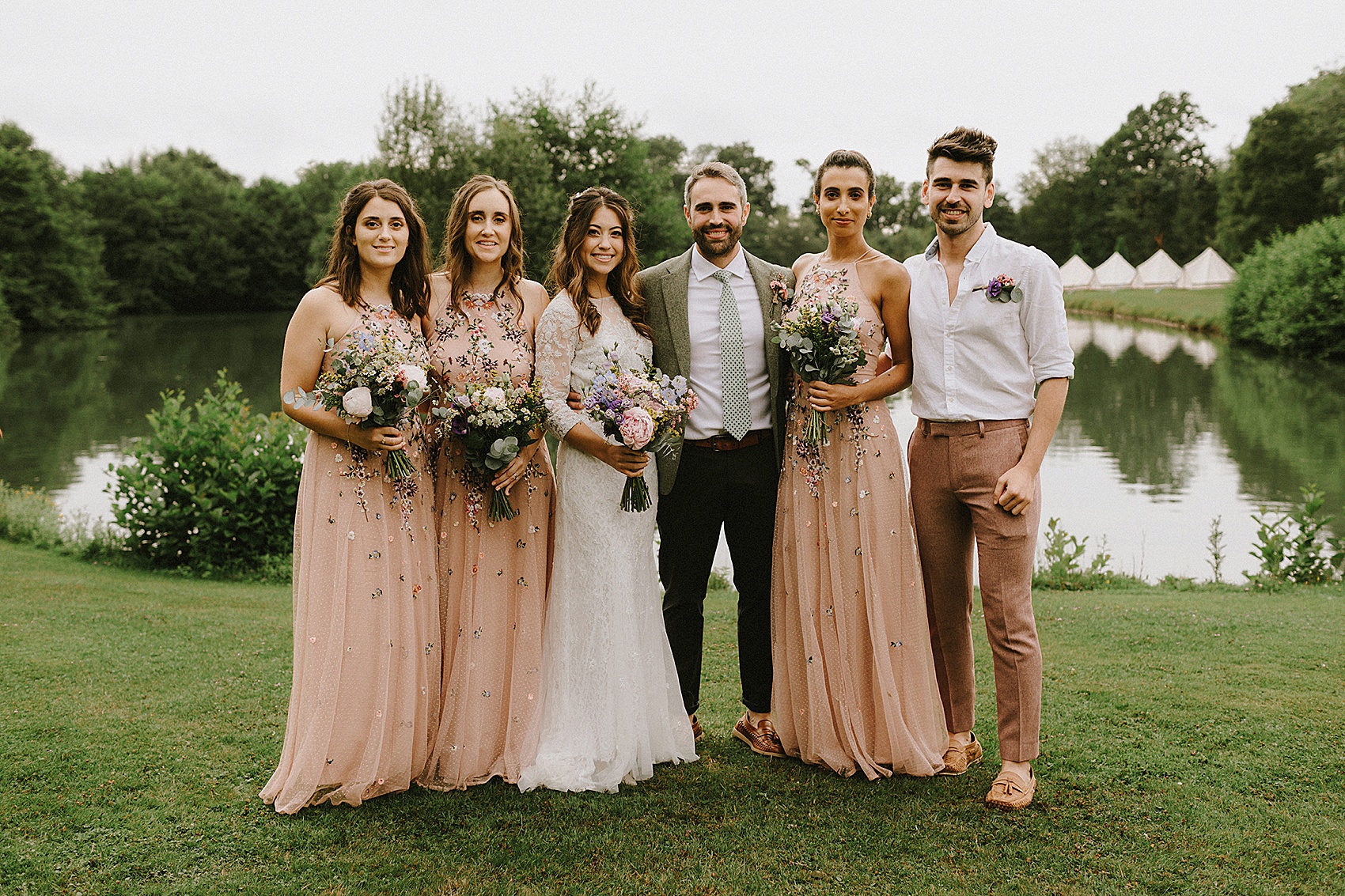 A Festival Wedding With Colourful Smoke Bombs, Wild Flowers + a