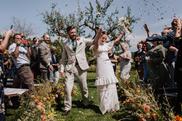 A Ruffled ERDEM Dress for an Intimate Fiesta Wedding at a Mallorcan Finca