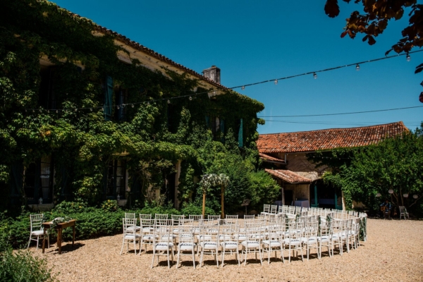 A Natural + Organic Wedding in France with a Bride in Catherine Deane