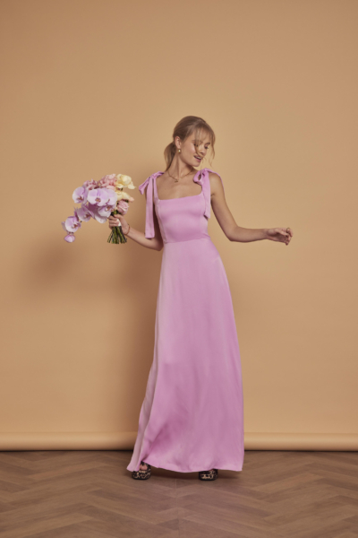 Maids to Measure pink bridesmaids dress