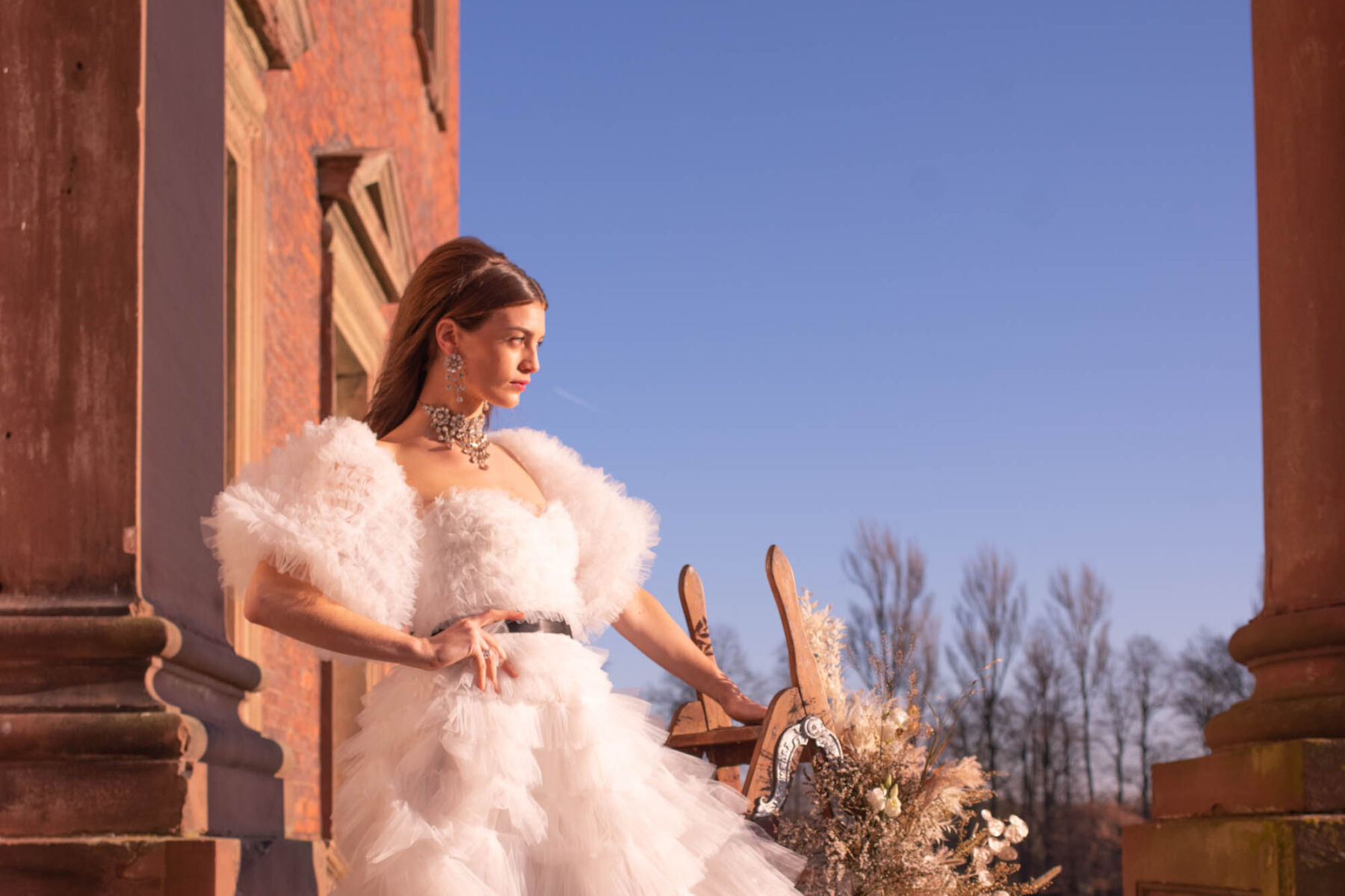 Emma Embellished Feather Dress - Hot Pink