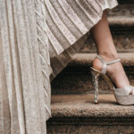 Freya Rose London mother of pearl high heel wedding shoes