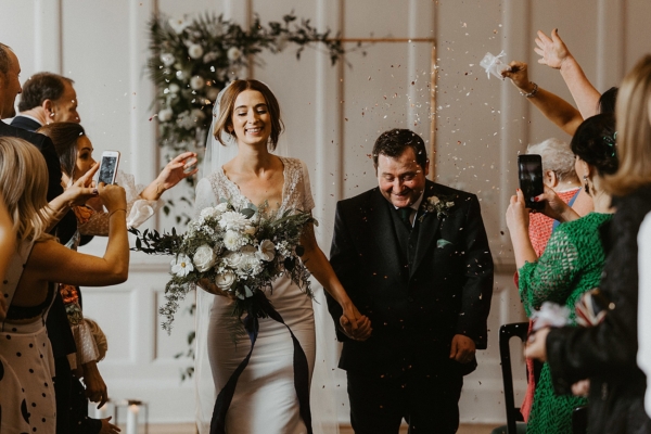 A Rime Arodaky Dress for a Modern Industrial Meets Art Deco Wedding in Edinburgh