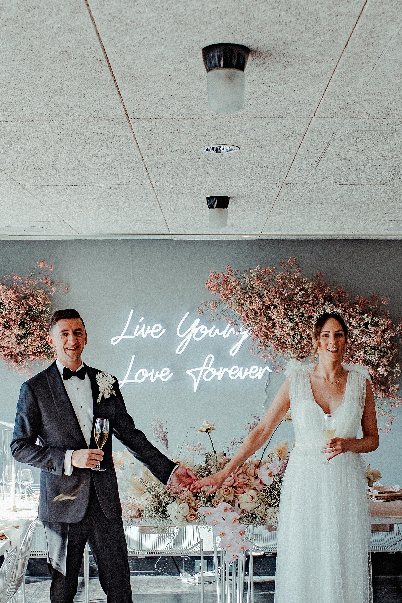 33 Ace Hotel wedding London cool modern bride groom