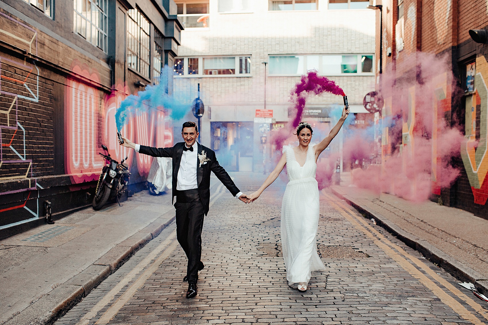 40 Ace Hotel wedding London cool modern bride groom