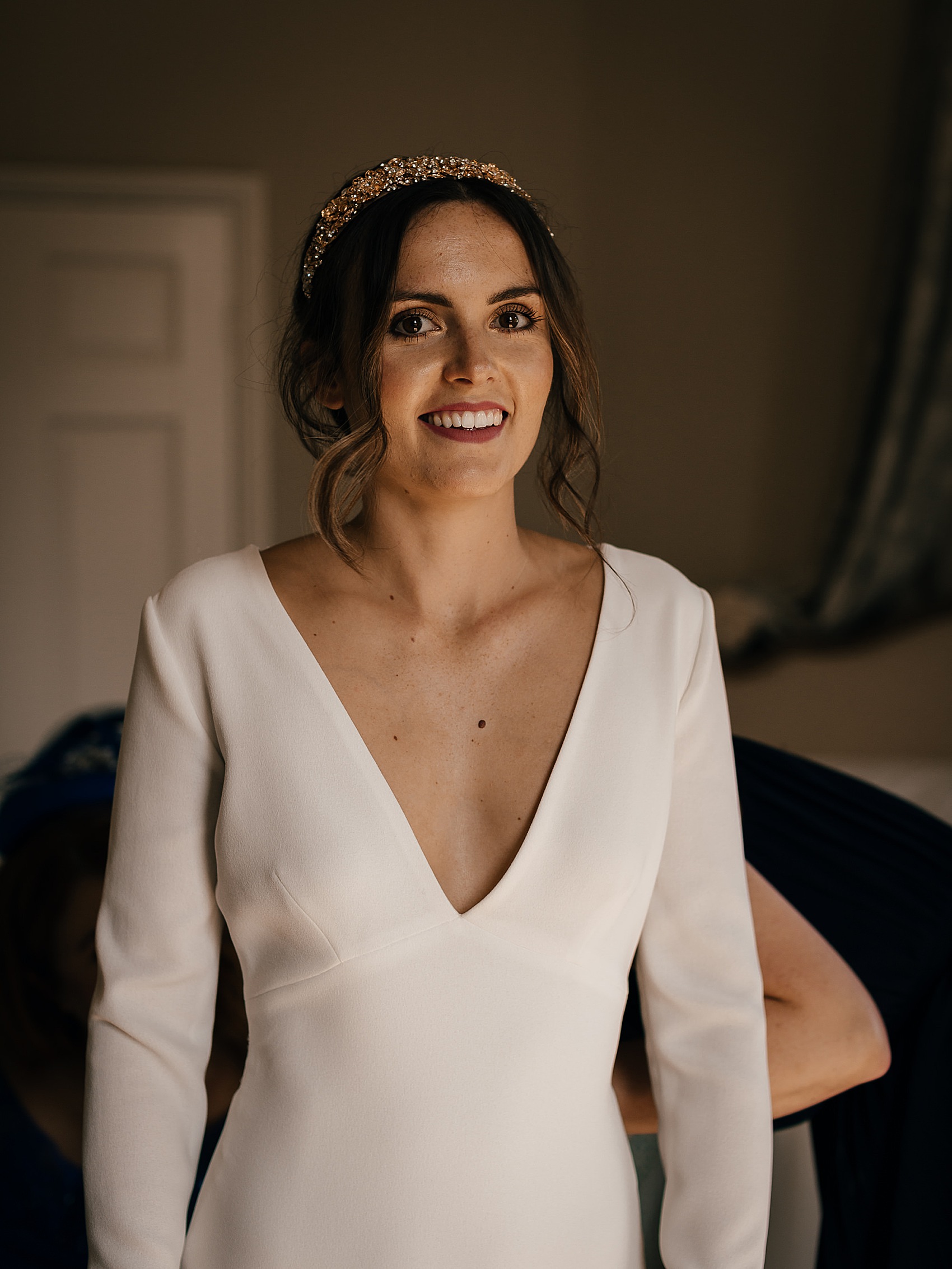 Middleton Lodge wedding North Yorkshire Pronovias bride 16