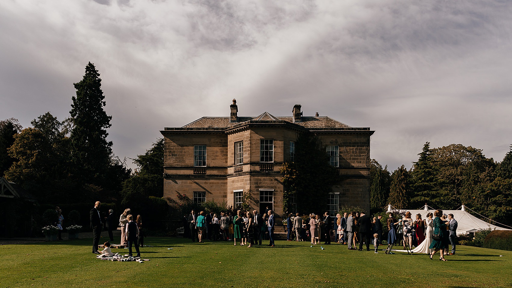 Middleton Lodge wedding North Yorkshire Pronovias bride 31