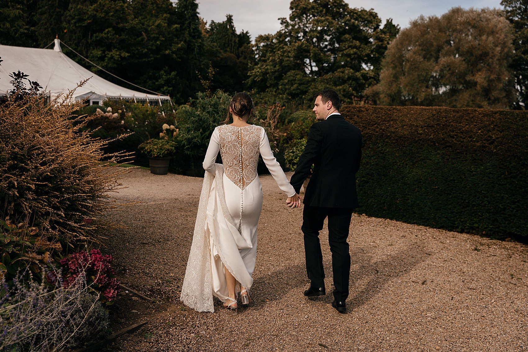 Middleton Lodge wedding North Yorkshire Pronovias bride 34