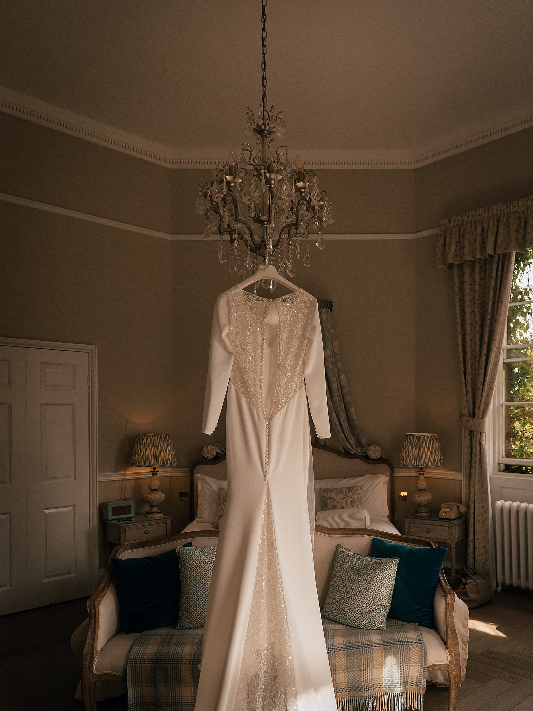 Middleton Lodge wedding North Yorkshire Pronovias bride 8