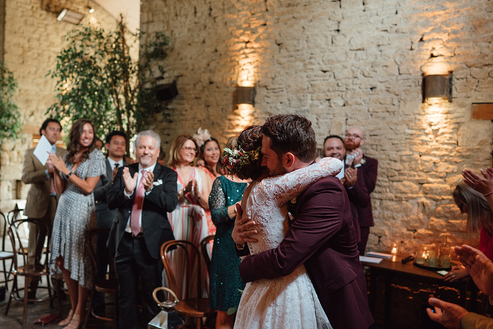 Temperley London bride smokebombs barn wedding 17