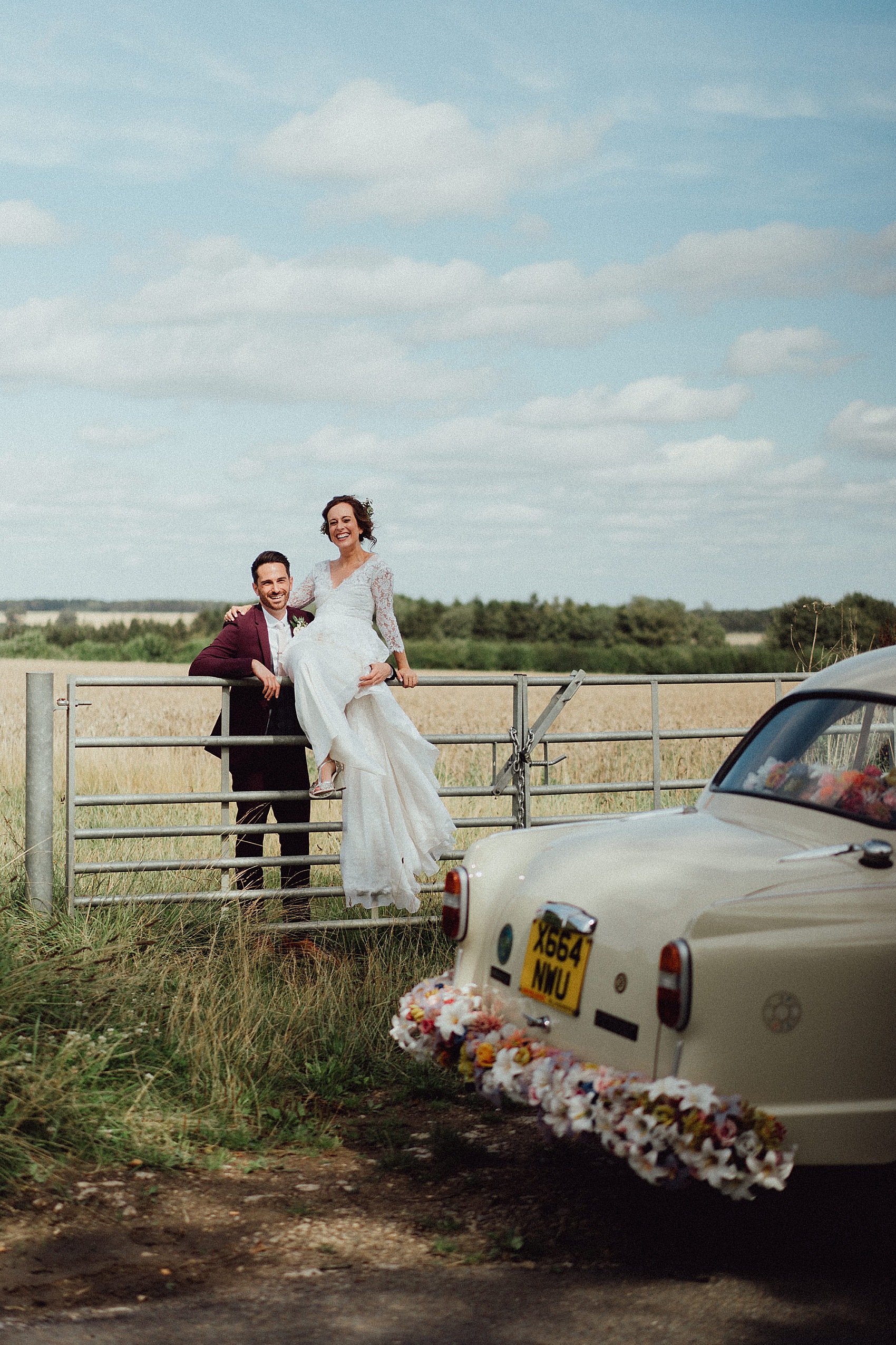 Temperley London bride smokebombs barn wedding 33