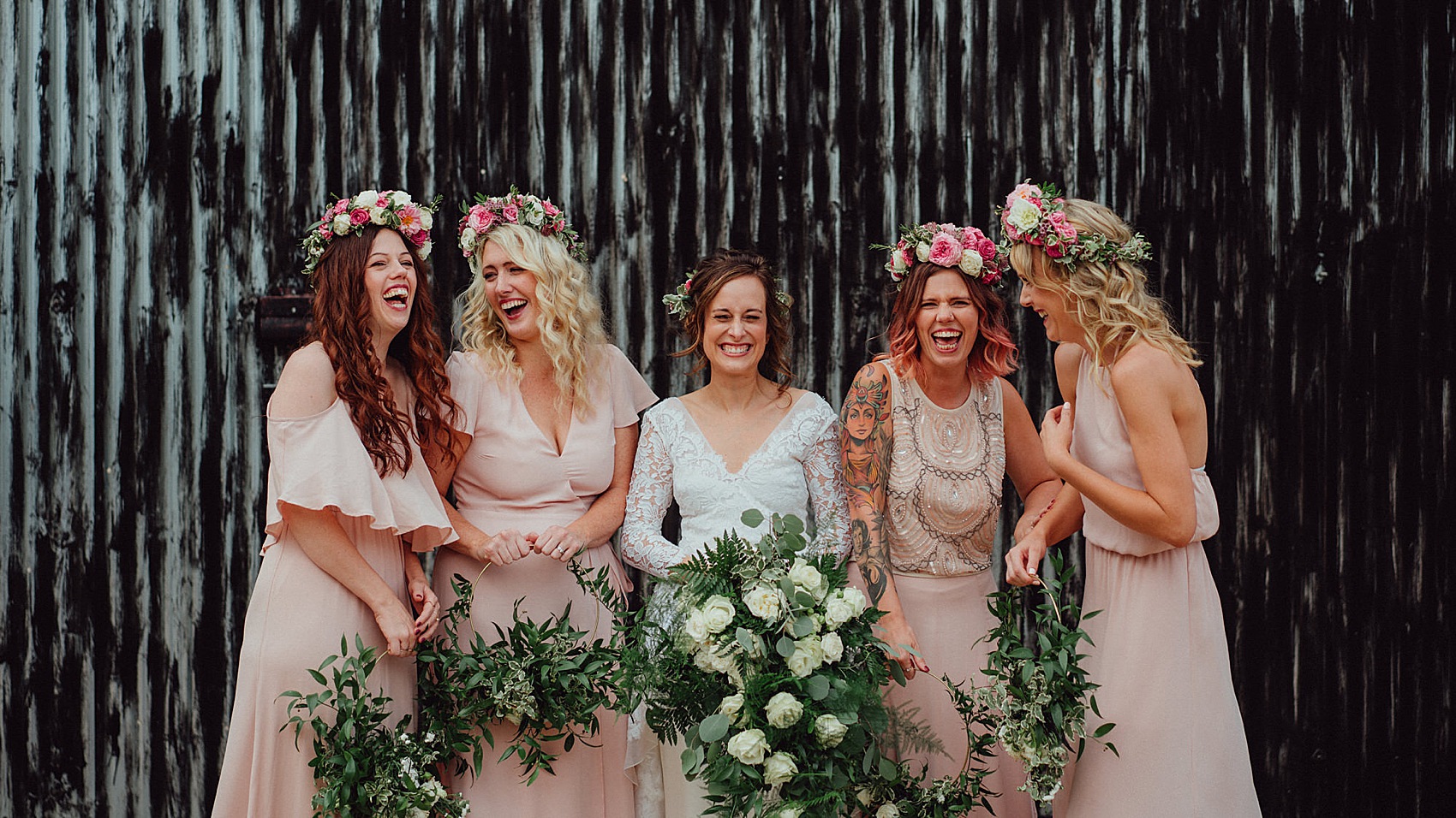 Temperley London bride smokebombs barn wedding 39