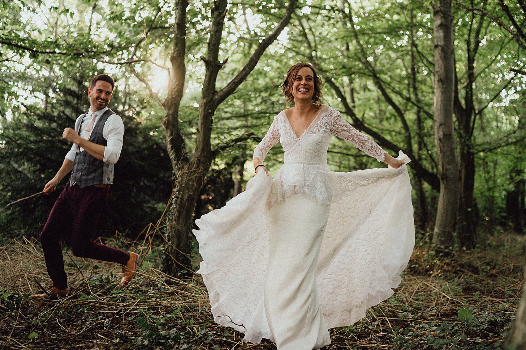 Temperley London bride smokebombs barn wedding 47