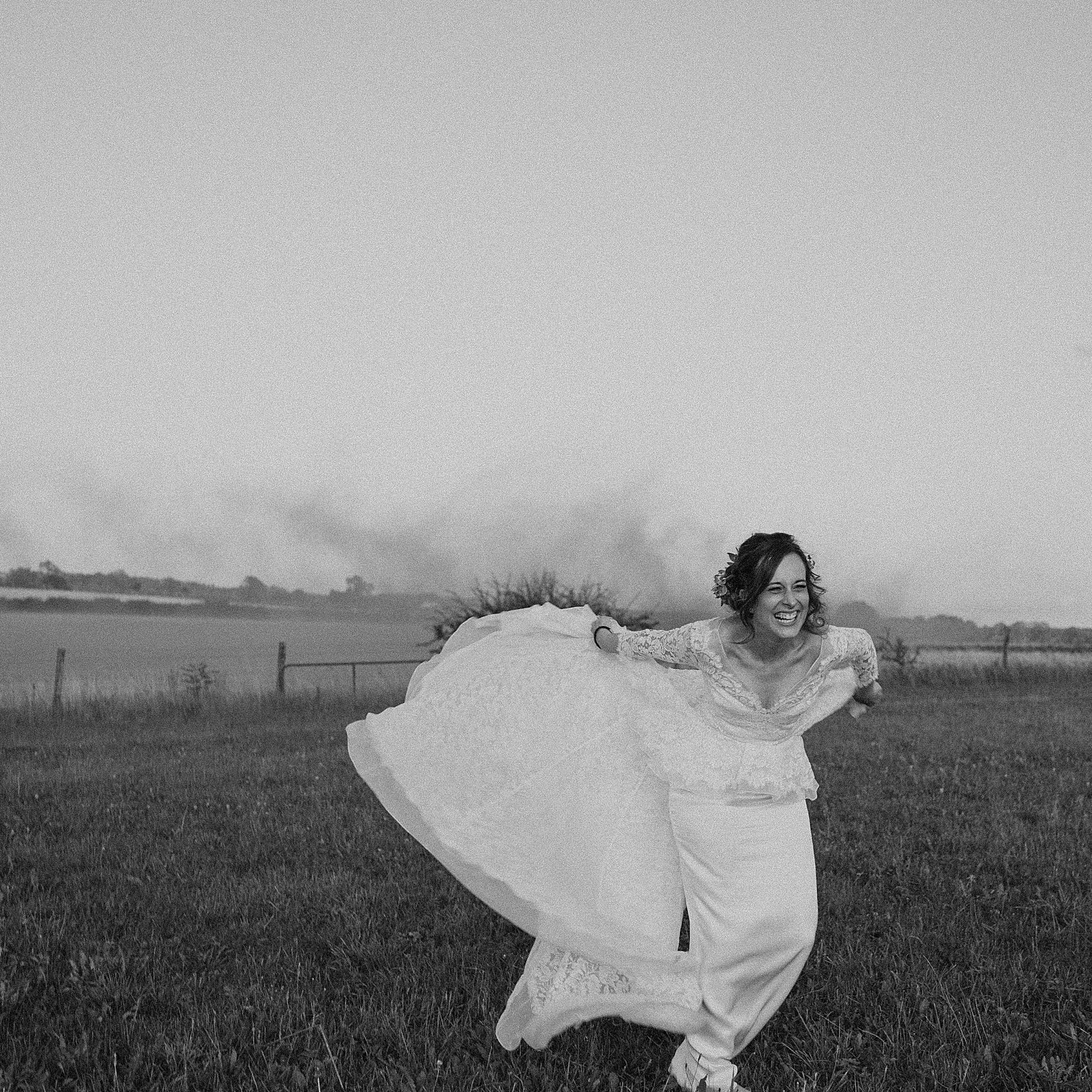 Temperley London bride smokebombs barn wedding 63