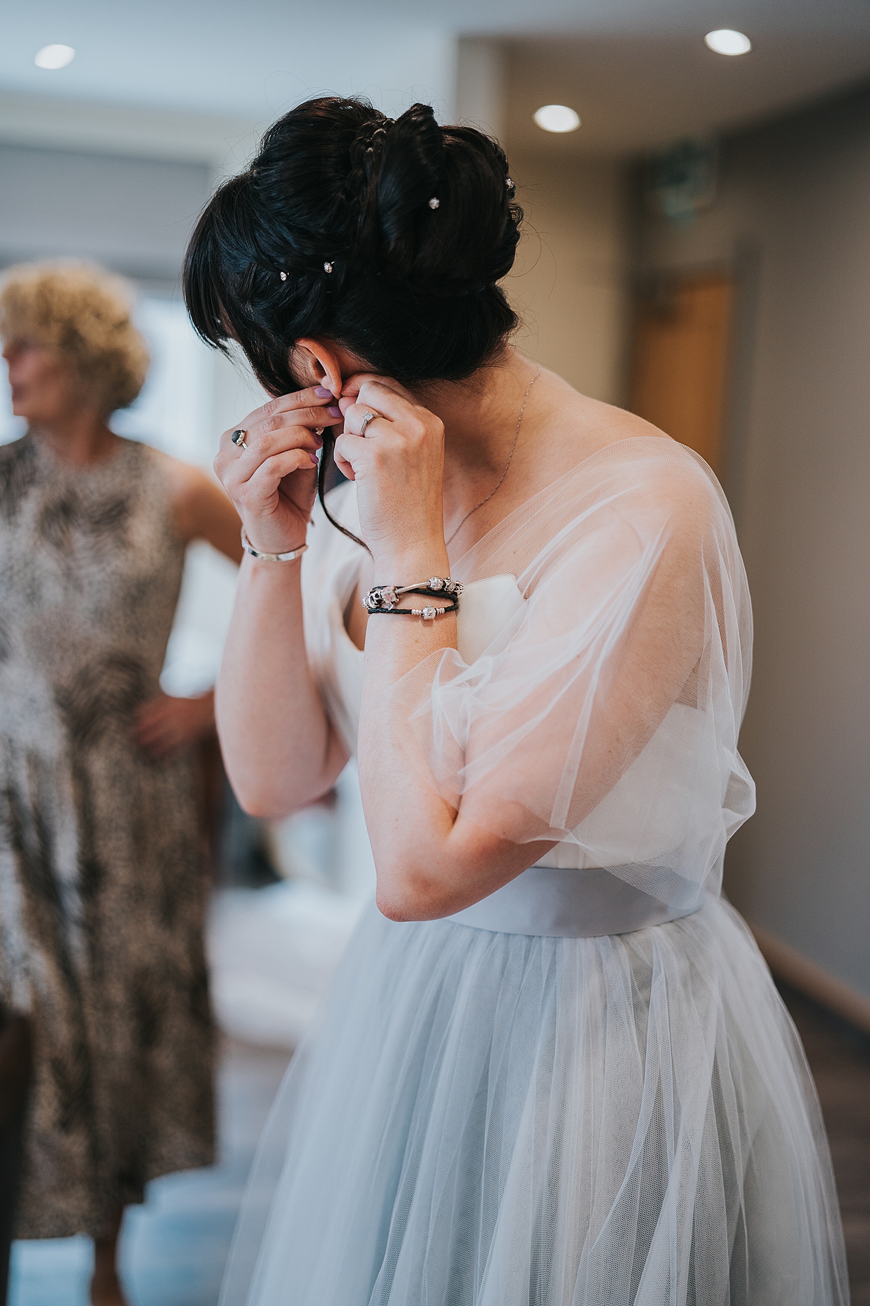 10 Grey tulle wedding dress Suzanne Neville