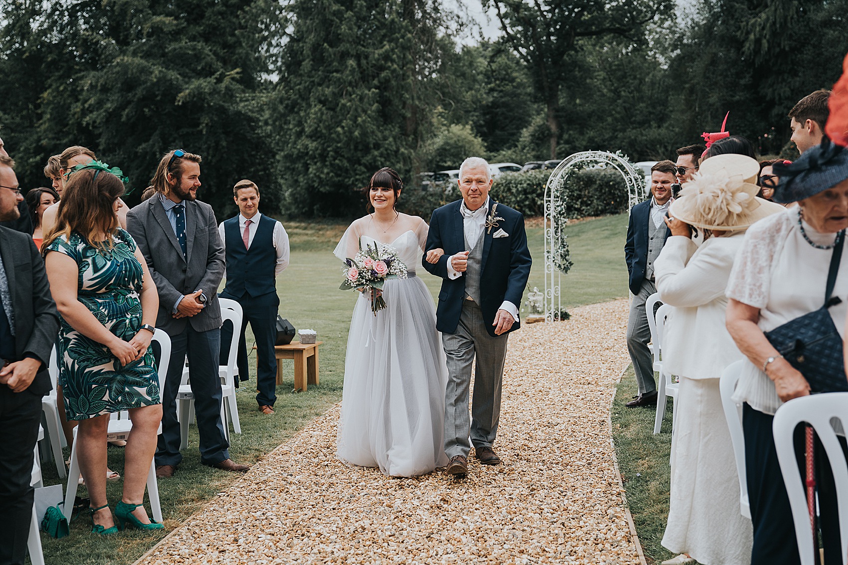 24 Grey tulle wedding dress Suzanne Neville