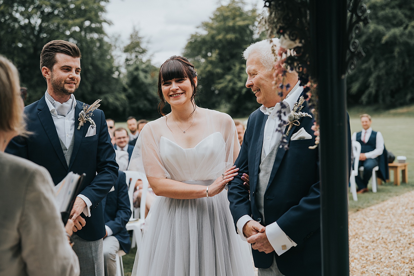 26 Grey tulle wedding dress Suzanne Neville