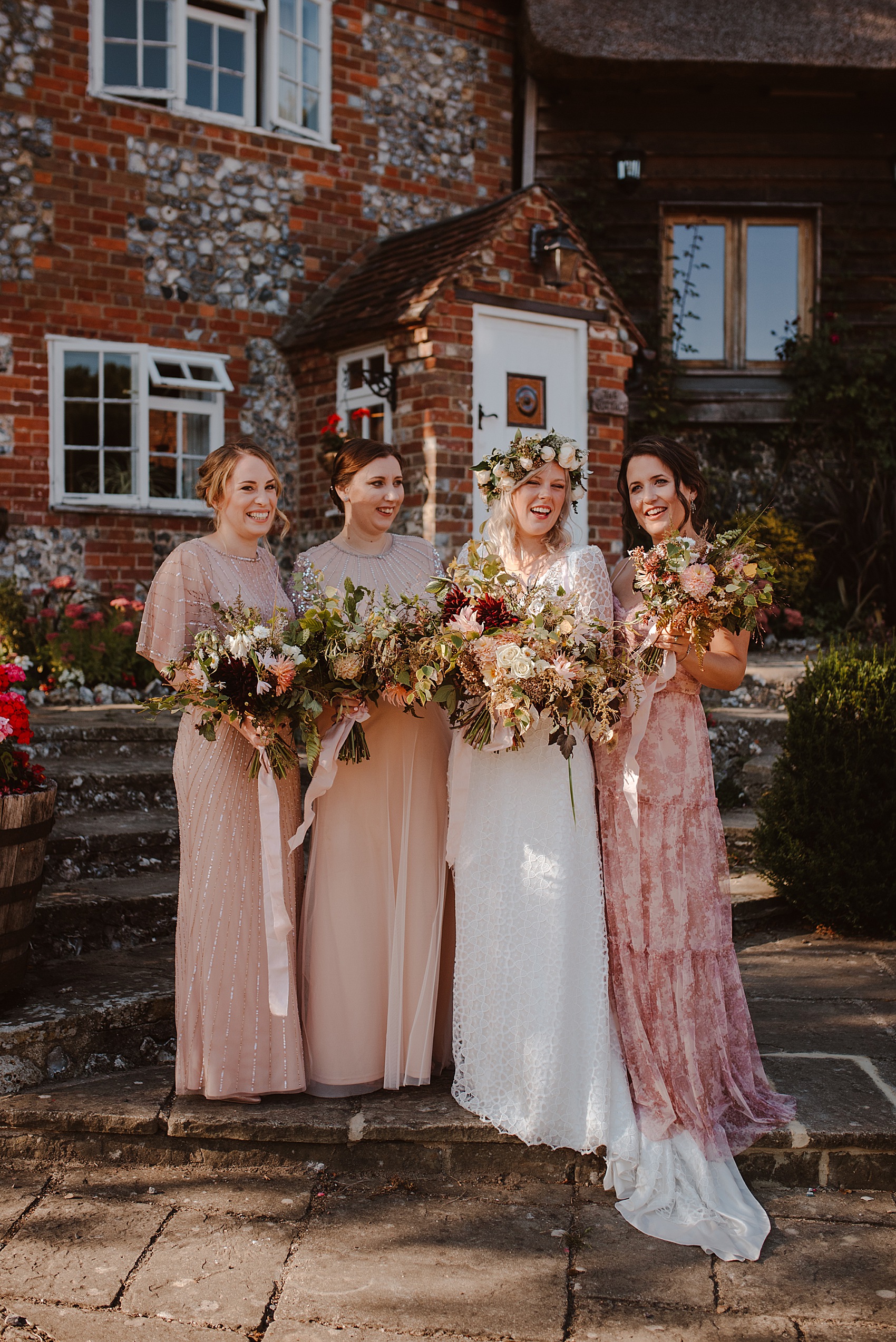 45 Rolling in Roses bride rustic Henley on Thames wedding